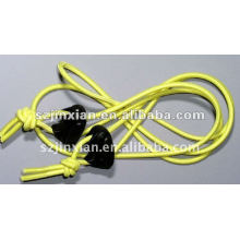 cordón de cuerda elástico redondo amarillo sólido 3mm para la ropa